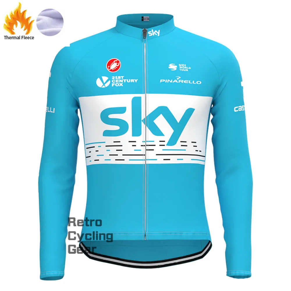 2018 blue sky Fleece Retro Long Cycling Kits