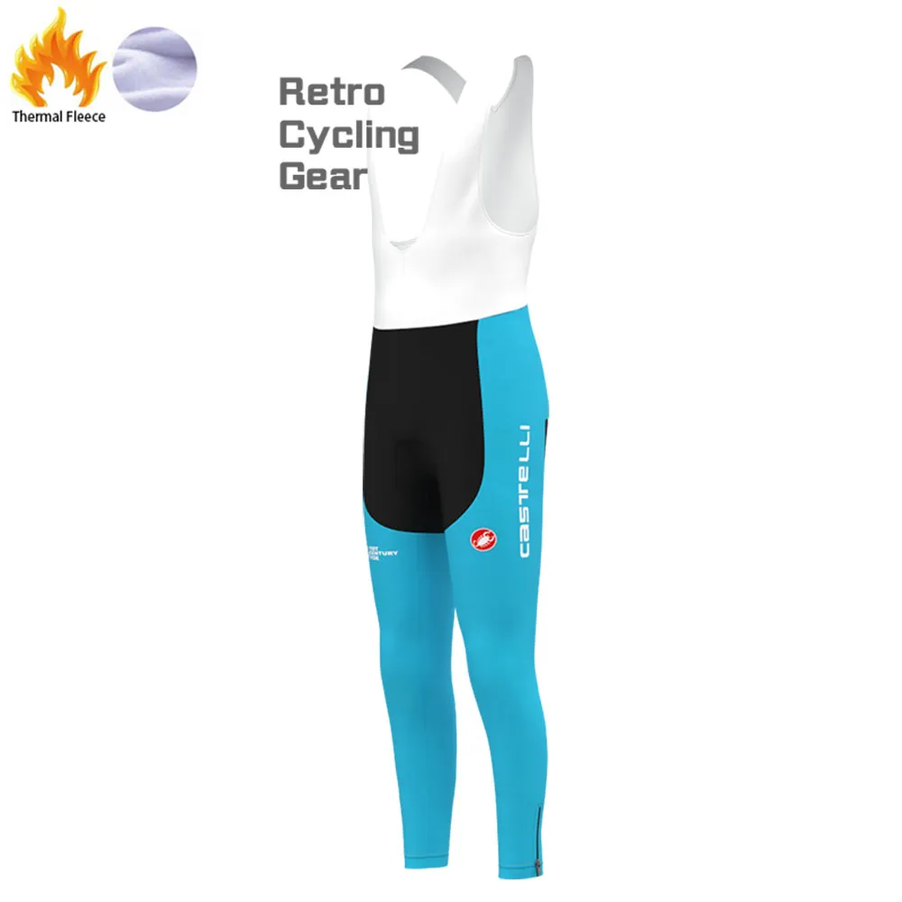 2018 blue sky Fleece Retro Long Cycling Kits