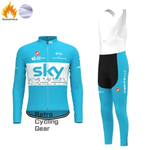 2018 blue sky Fleece Retro Long Cycling Kits