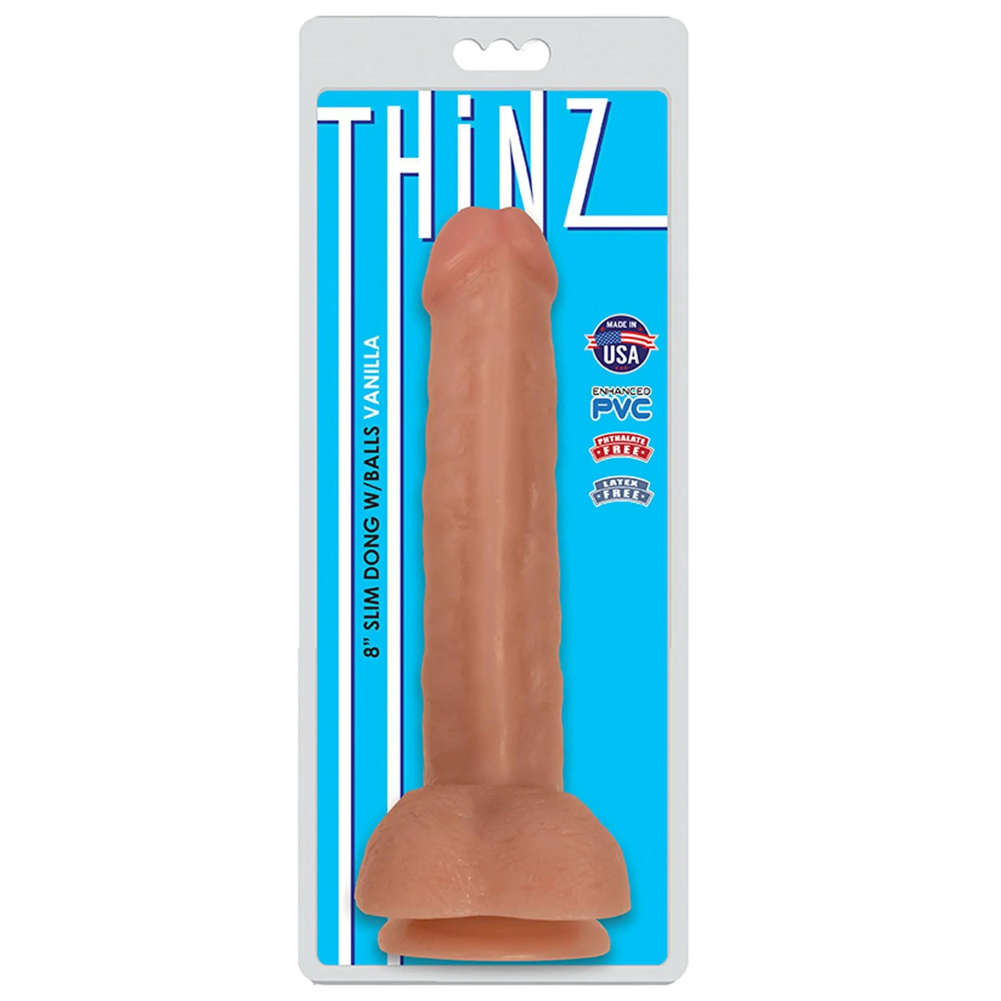 8" Slim Dong With Balls - Vanilla