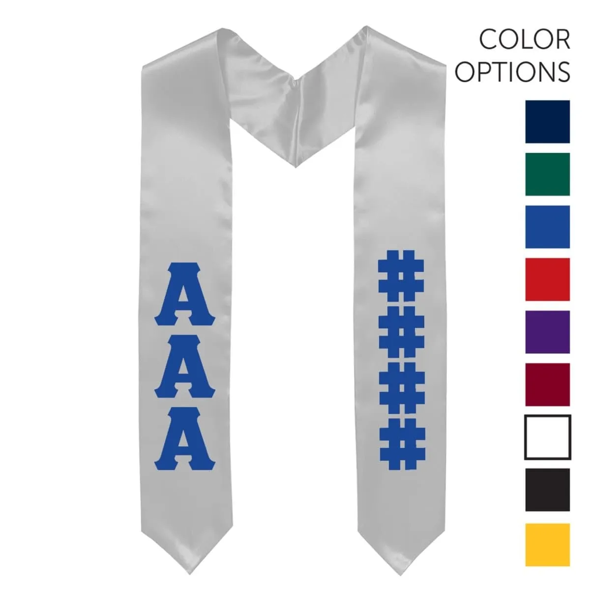 AEPi Pick Your Own Colors Graduation Stole