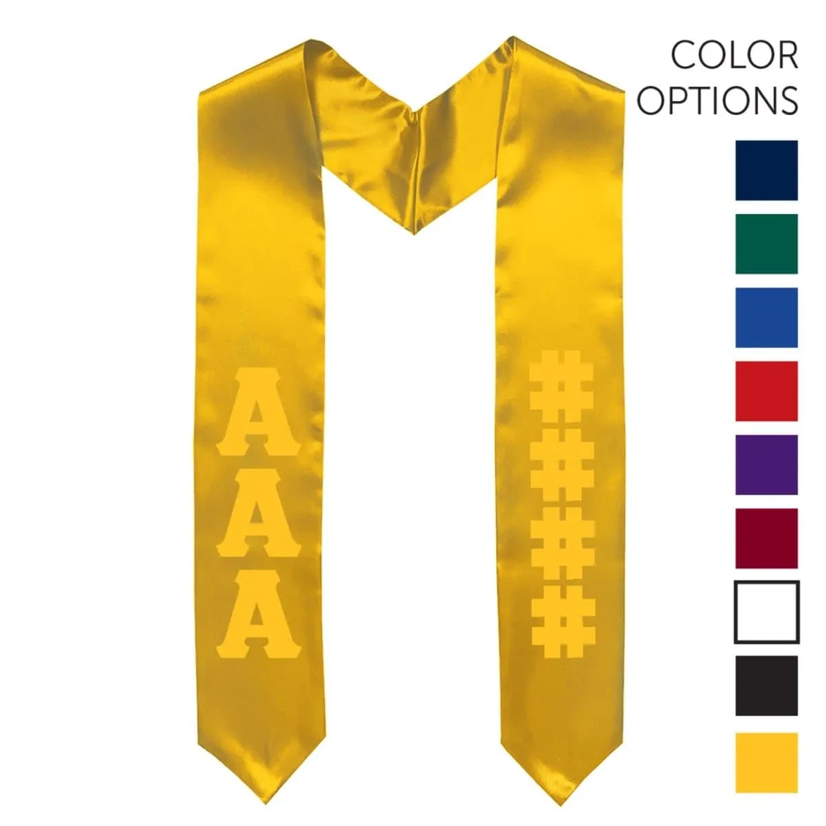 AEPi Pick Your Own Colors Graduation Stole