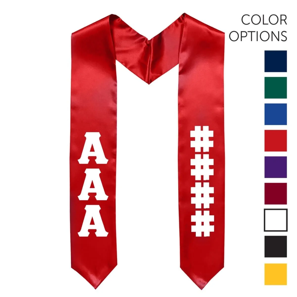 AEPi Pick Your Own Colors Graduation Stole