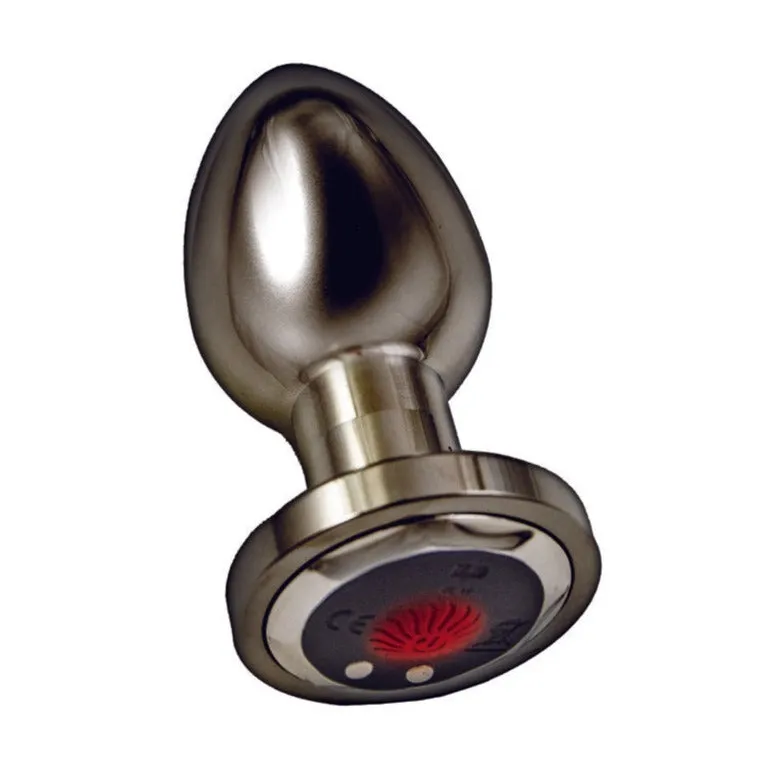 Ass-Sation Remote Vibrating Metal Butt Plug Black