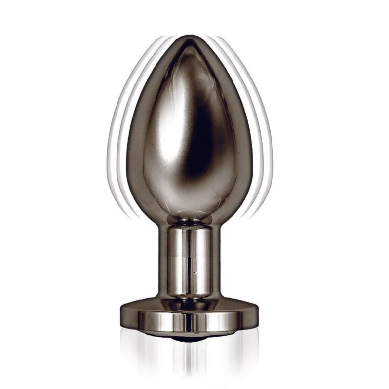 Ass-Sation Remote Vibrating Metal Butt Plug Black