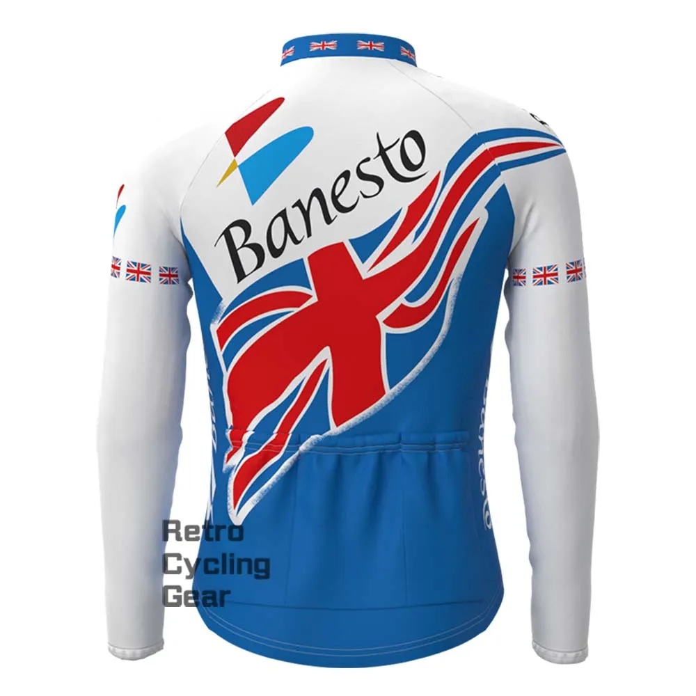 Banesto blue Fleece Retro Long Cycling Kits