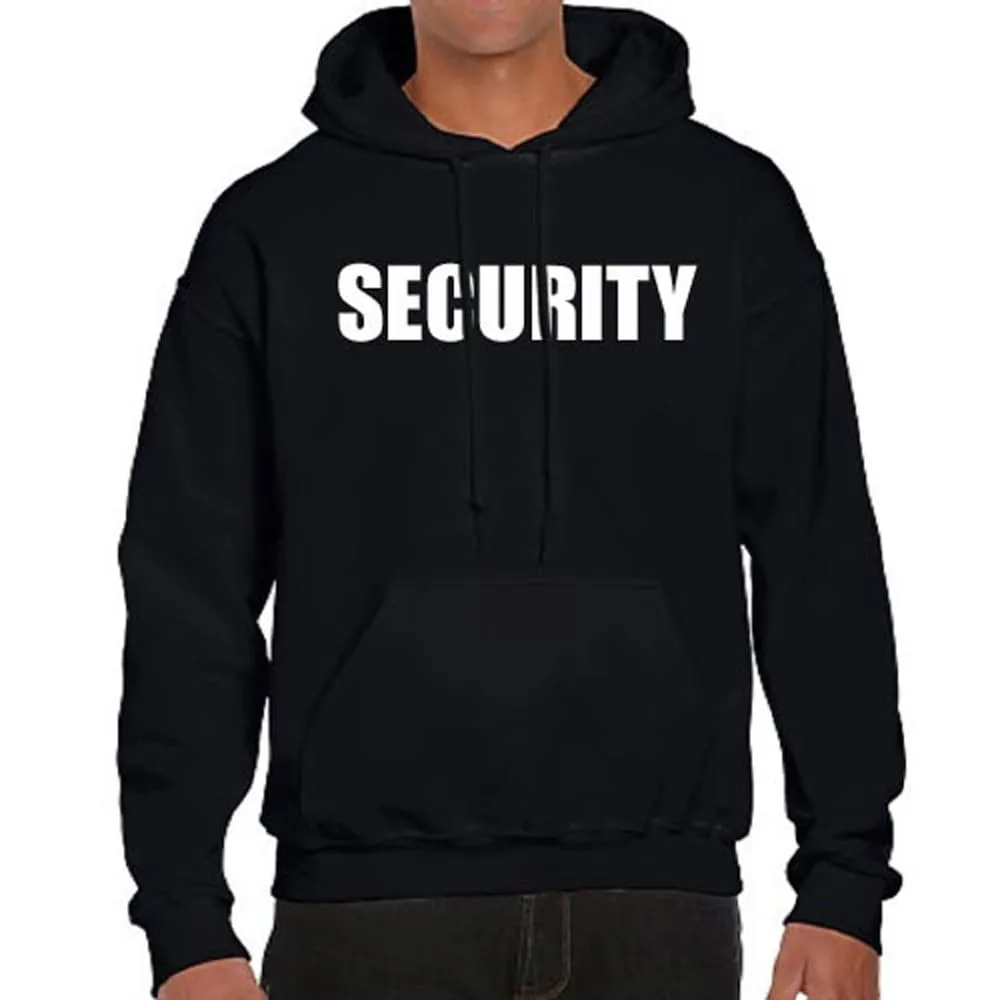 Black Security Hoodie Jacket with Pocket Uniform