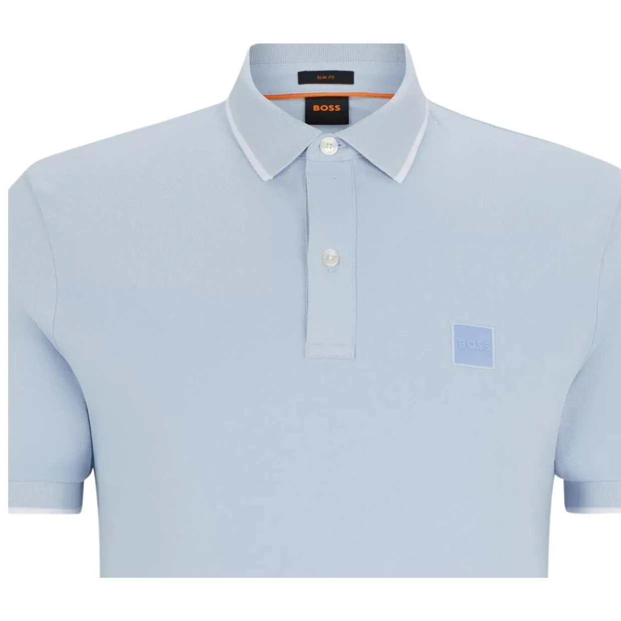 BOSS Passertip Slim Fit Light Blue Polo Shirt