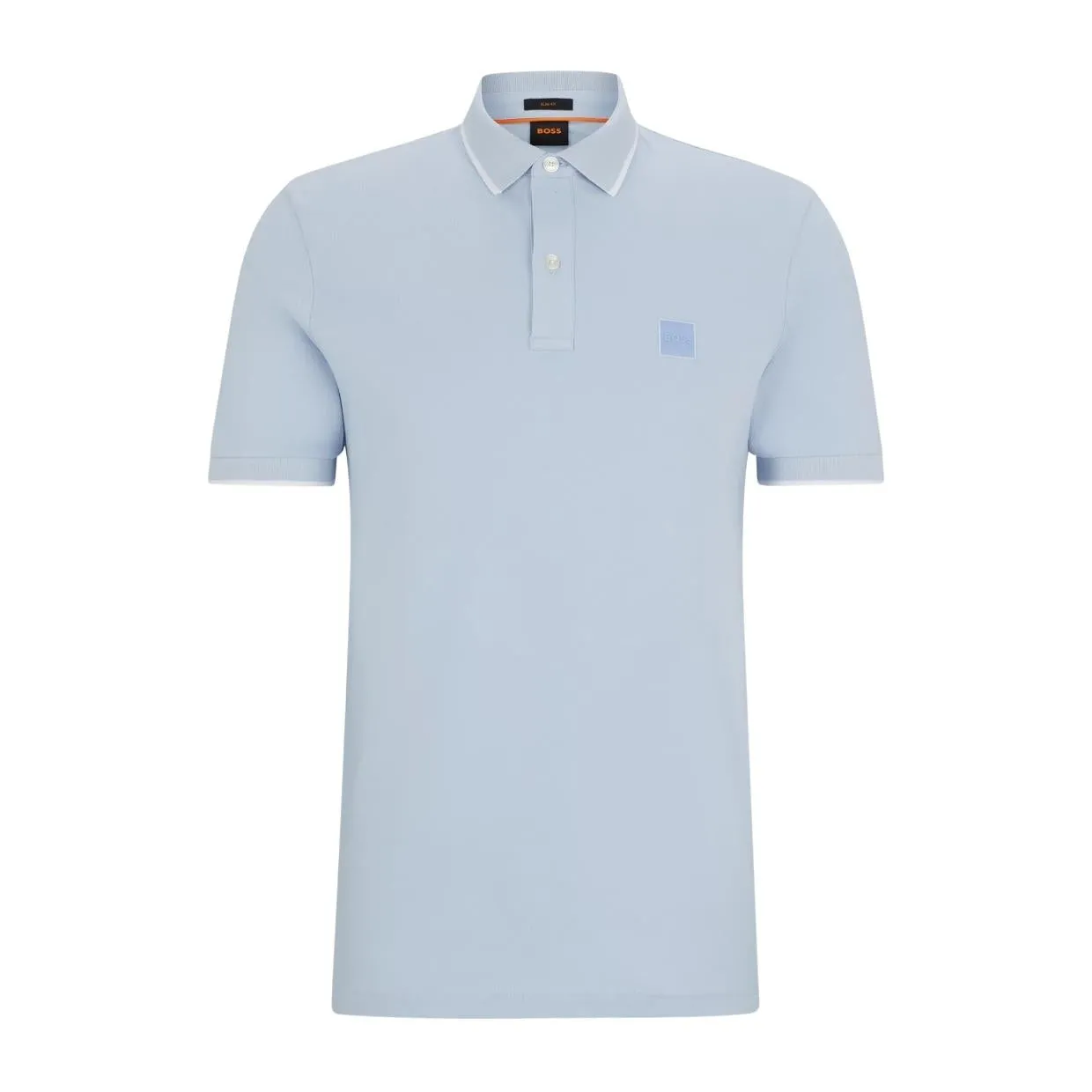 BOSS Passertip Slim Fit Light Blue Polo Shirt