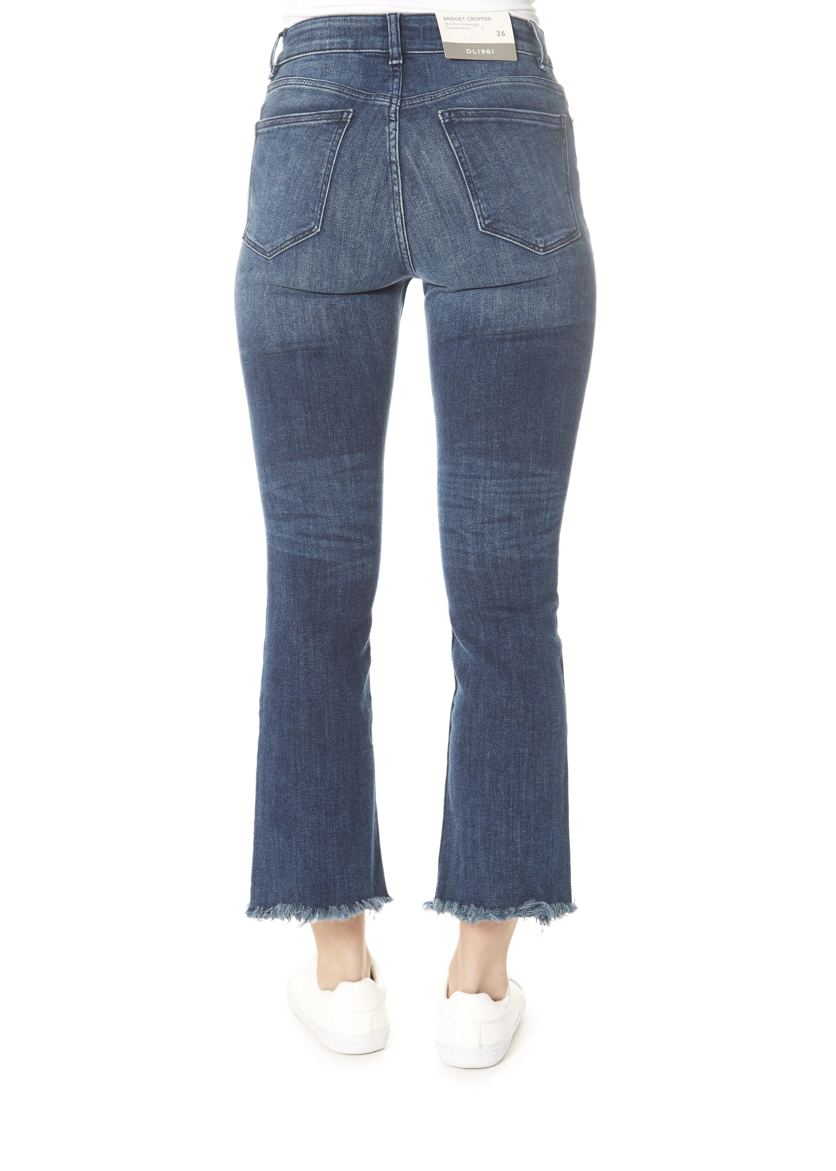 'Bridget' El Camino Cropped Mid Rise Jeans