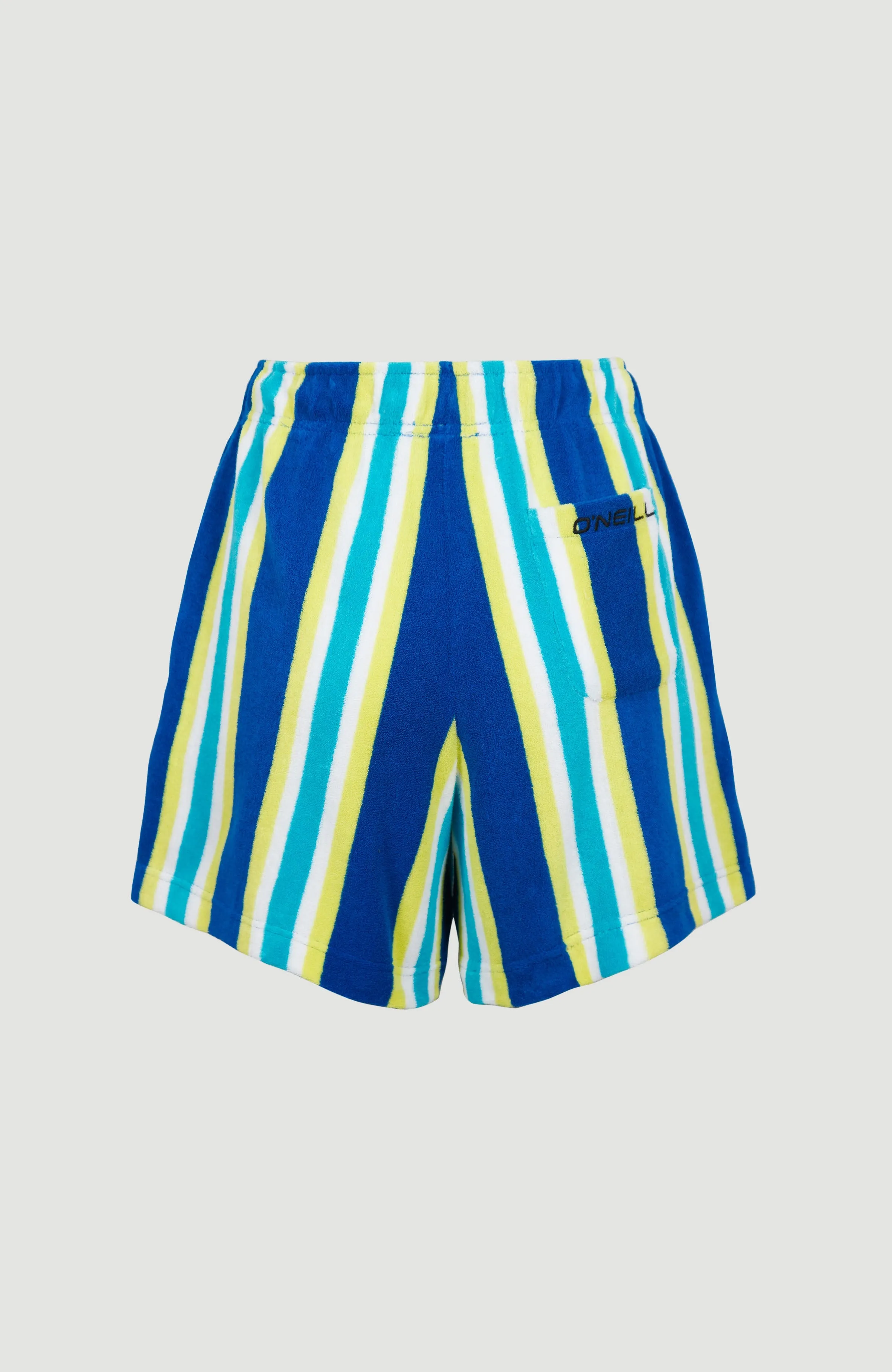 Brights Terry High-Waist Sweatshorts | Blue Towel Stripe