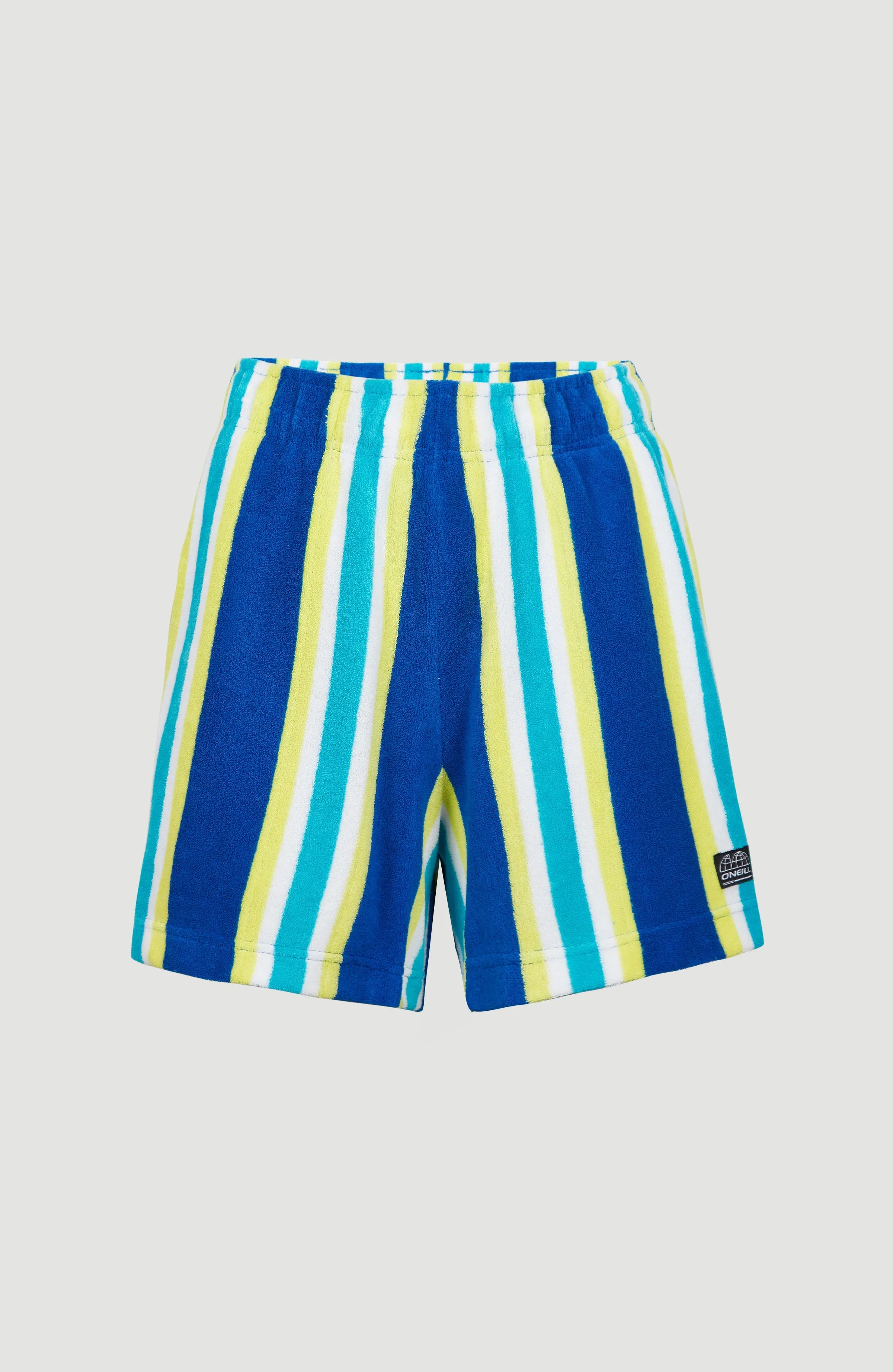 Brights Terry High-Waist Sweatshorts | Blue Towel Stripe