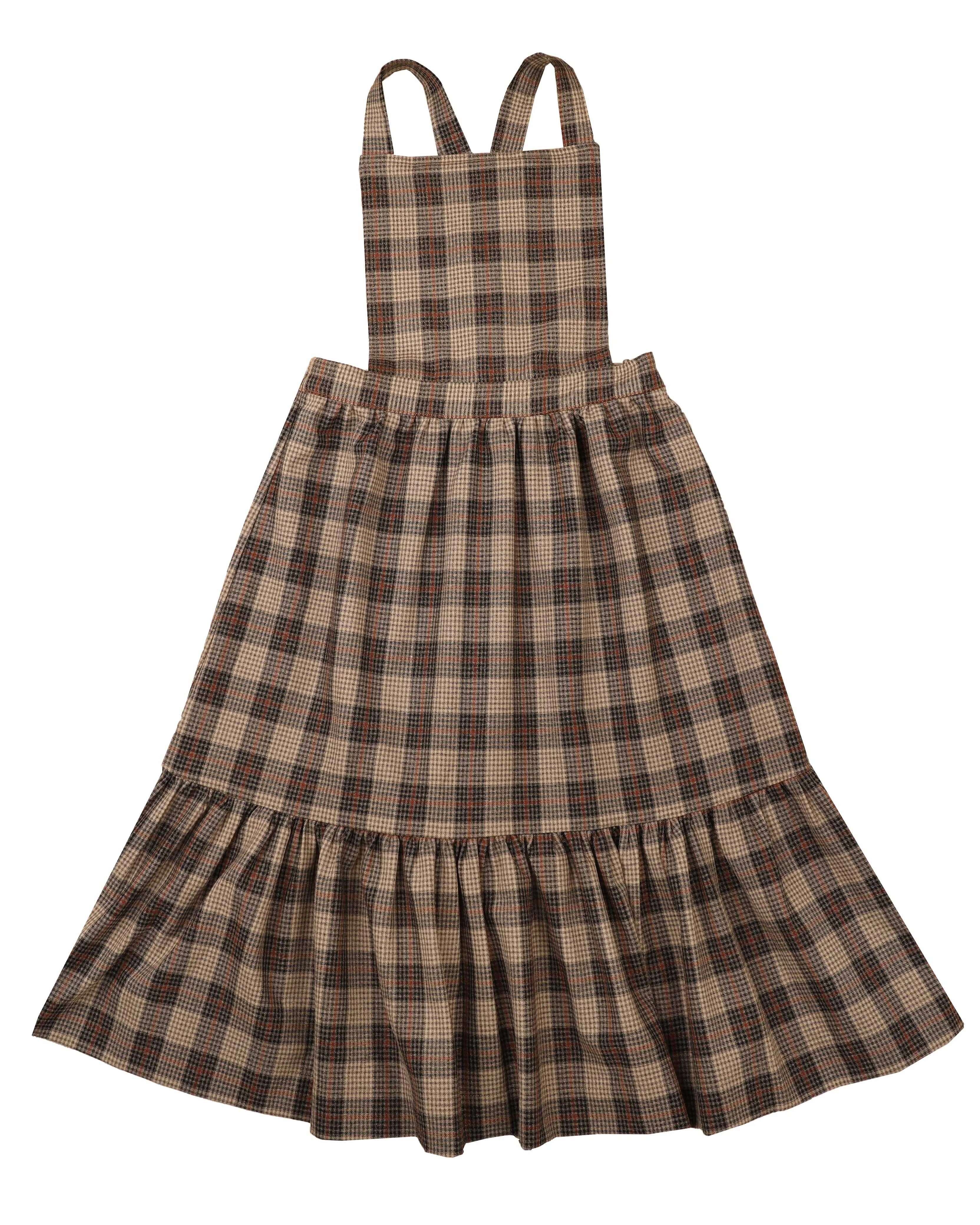 BT Beige Plaid Tiered Jumper