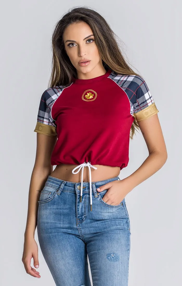 Burgundy Royalty Cropped Tee