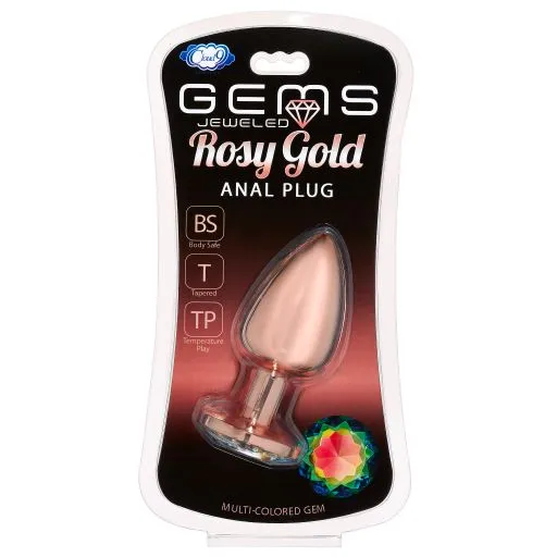 Cloud 9 Novelties Gems Rosy Gold Anal Plug - Large