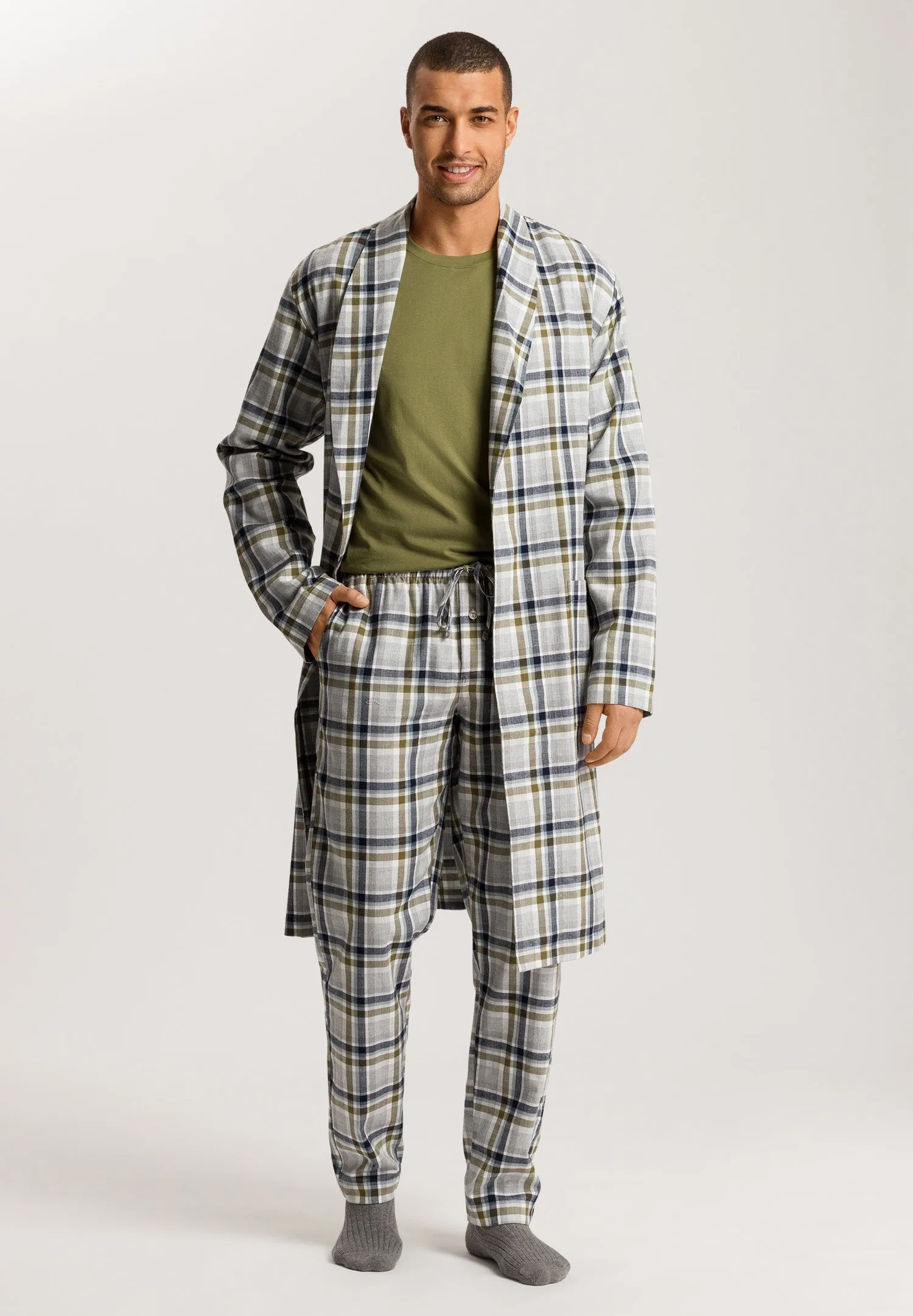 Cozy Comfort Cotton Drawstring Pajama Pants | Wintry Check 75723-2889