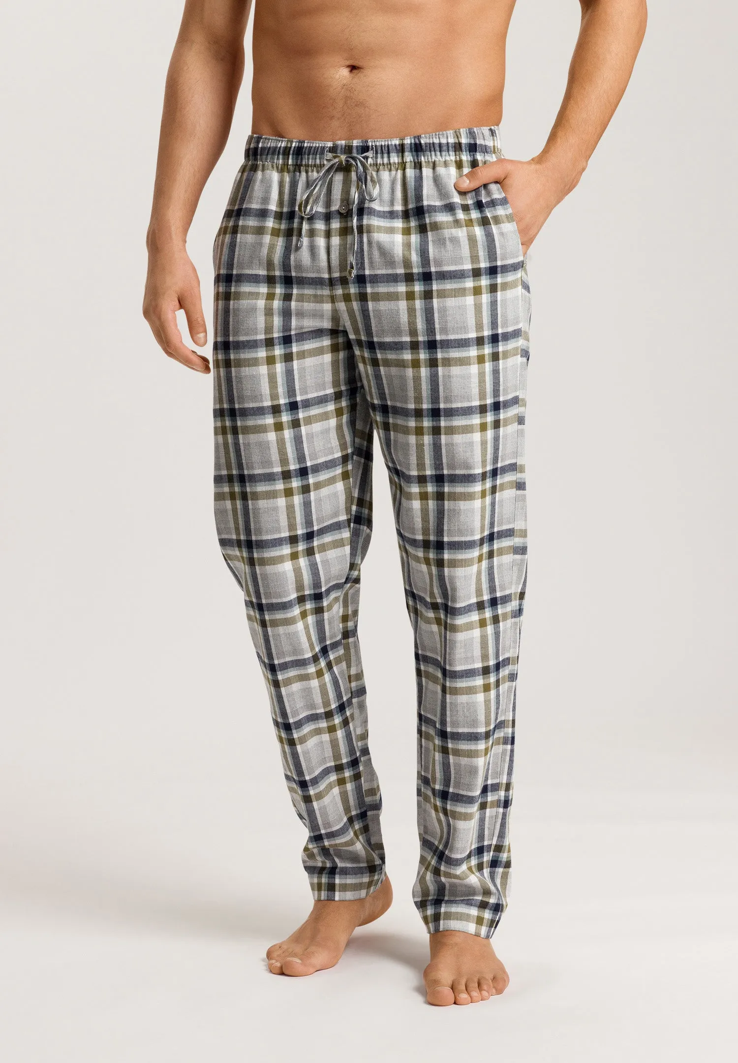 Cozy Comfort Cotton Drawstring Pajama Pants | Wintry Check 75723-2889