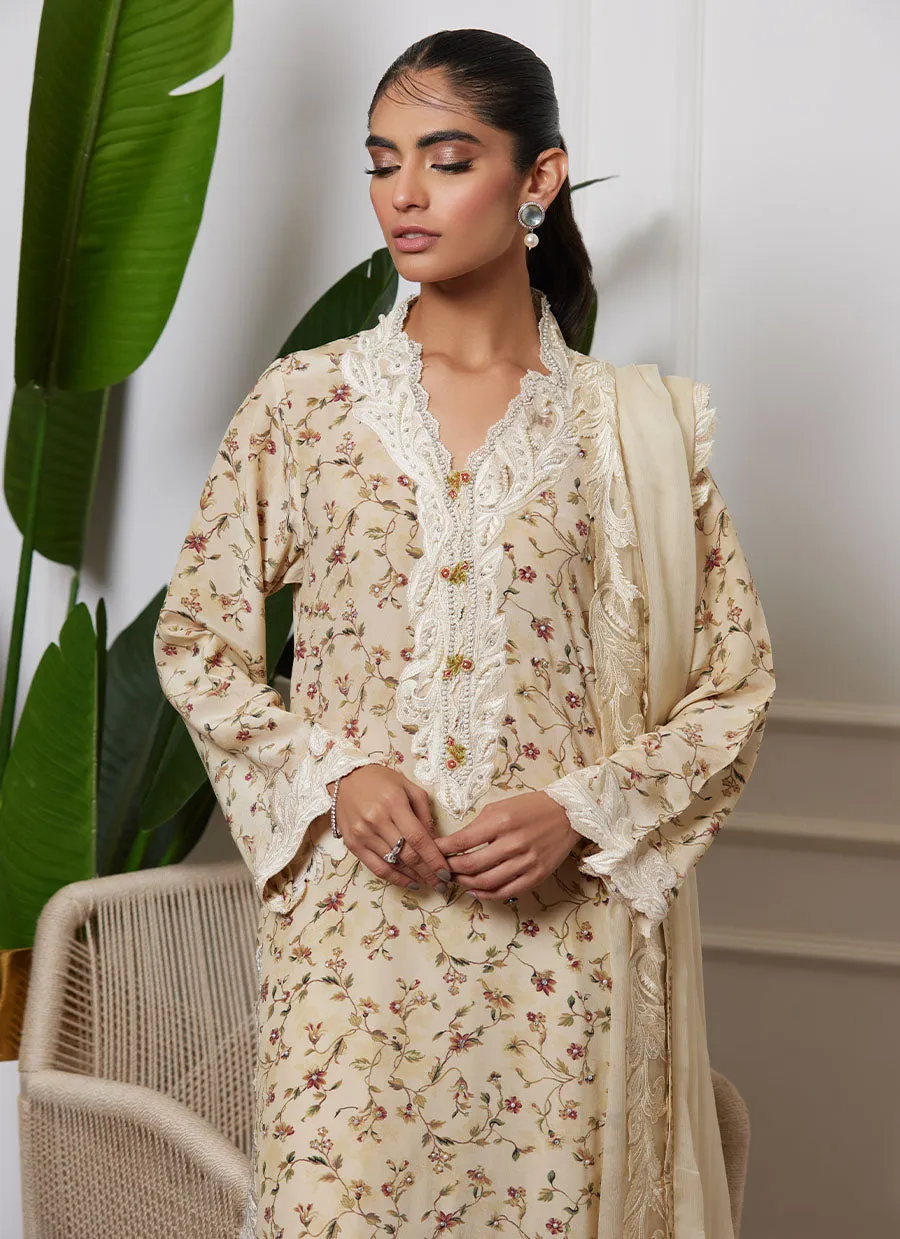 Dendera Ivory Shirt And Dupatta