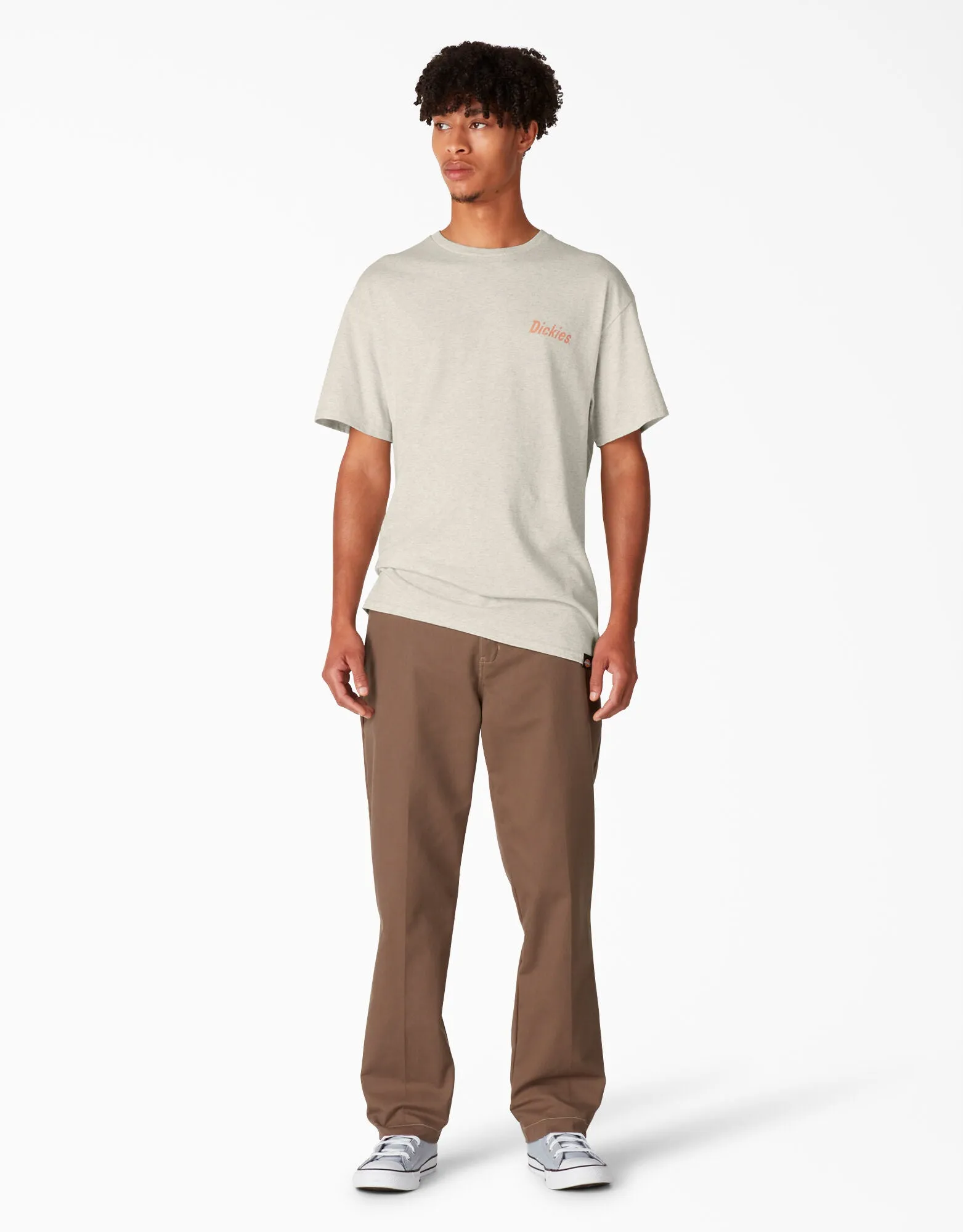 Dickies Skateboarding Split Graphic T-Shirt - Oatmeal Heather