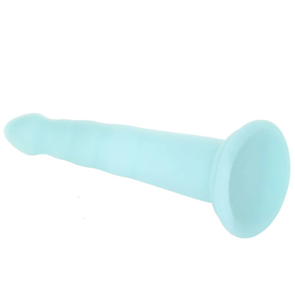 Dillio Platinum Slim Seven Dildo in Teal