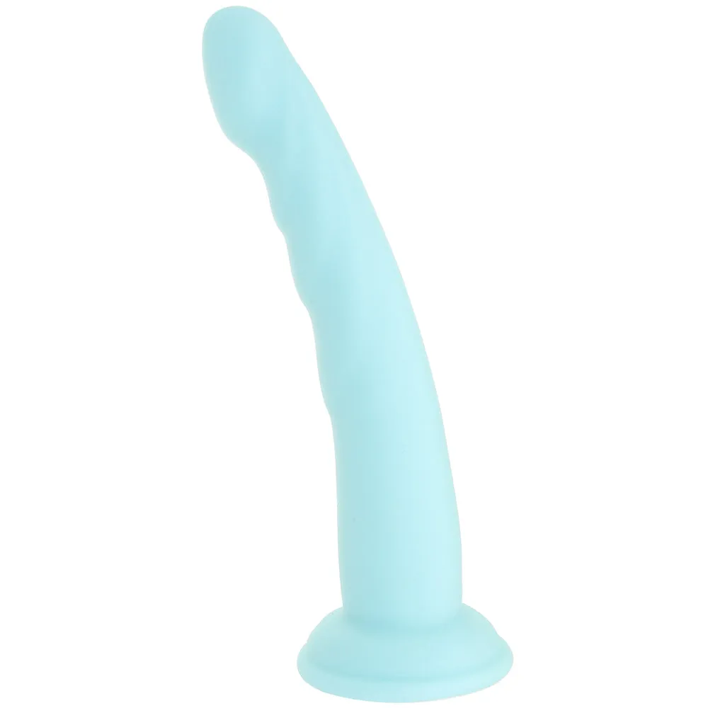 Dillio Platinum Slim Seven Dildo in Teal