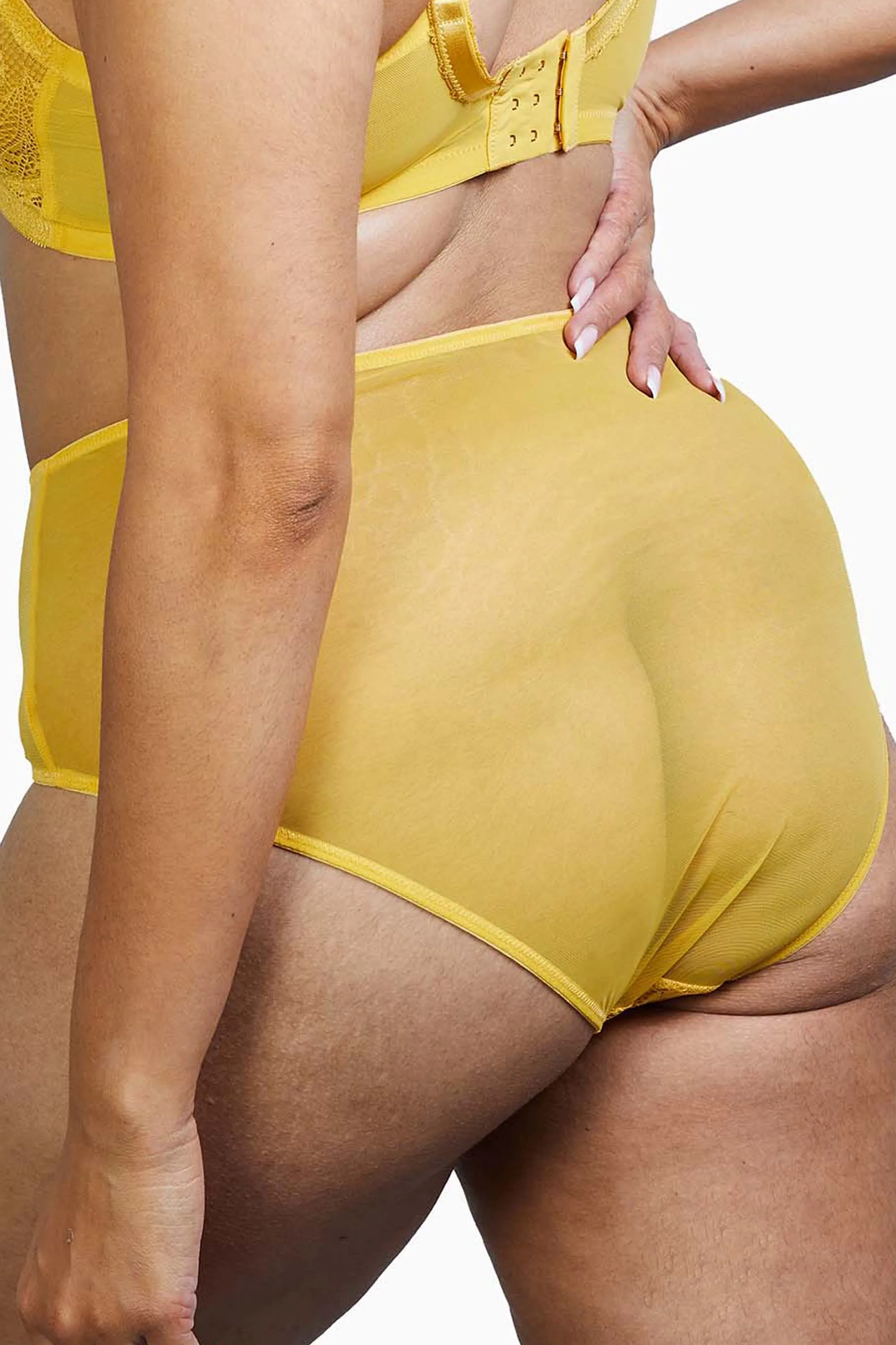 Emma Mustard Yellow High Waist Brief