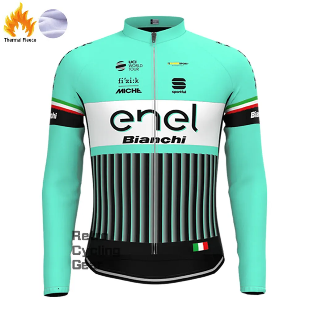 Enel  Bianchi Fleece Long Cycling Kits