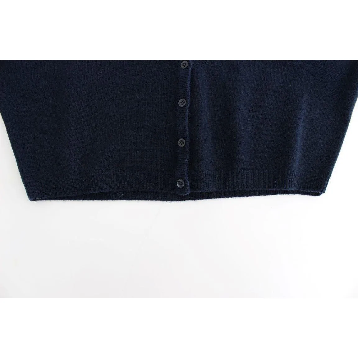 Ermanno Scervino Chic Cashmere-Blend Cropped Sweater in Blue