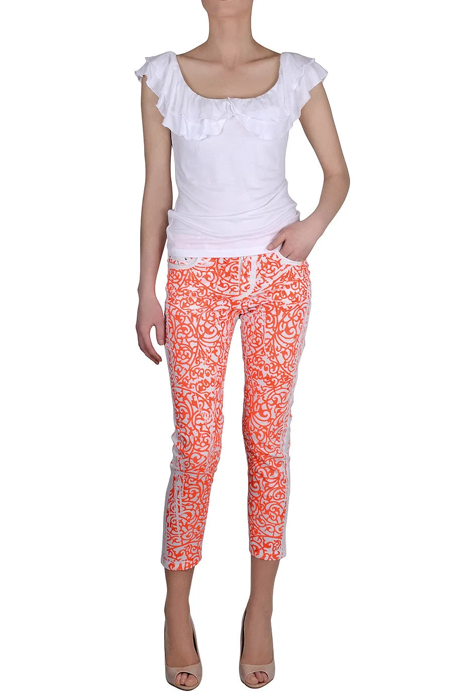 EUPHORIA Coral Printed Pants