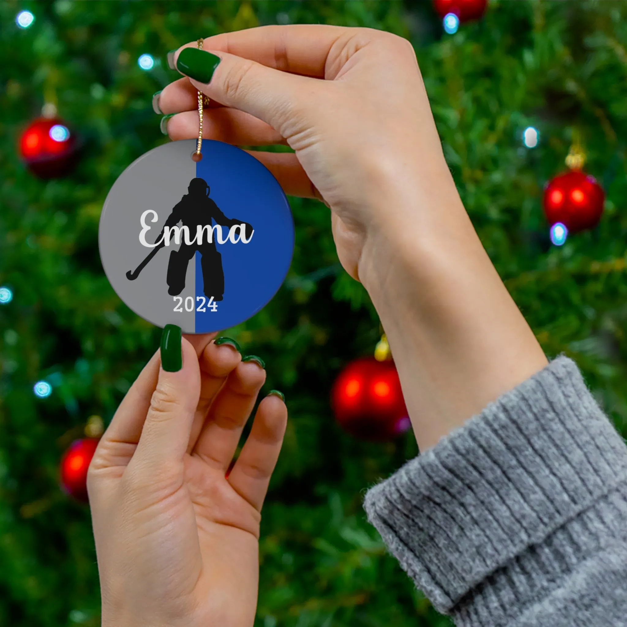 Field Hockey Goalie  Gift, Personalized Field Hockey Christmas Ornament, Gifts for Field Hockey