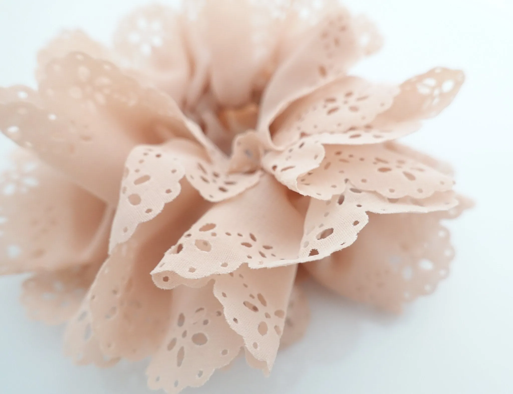 Floral Lace petal hair elastic edge chiffon scrunchies