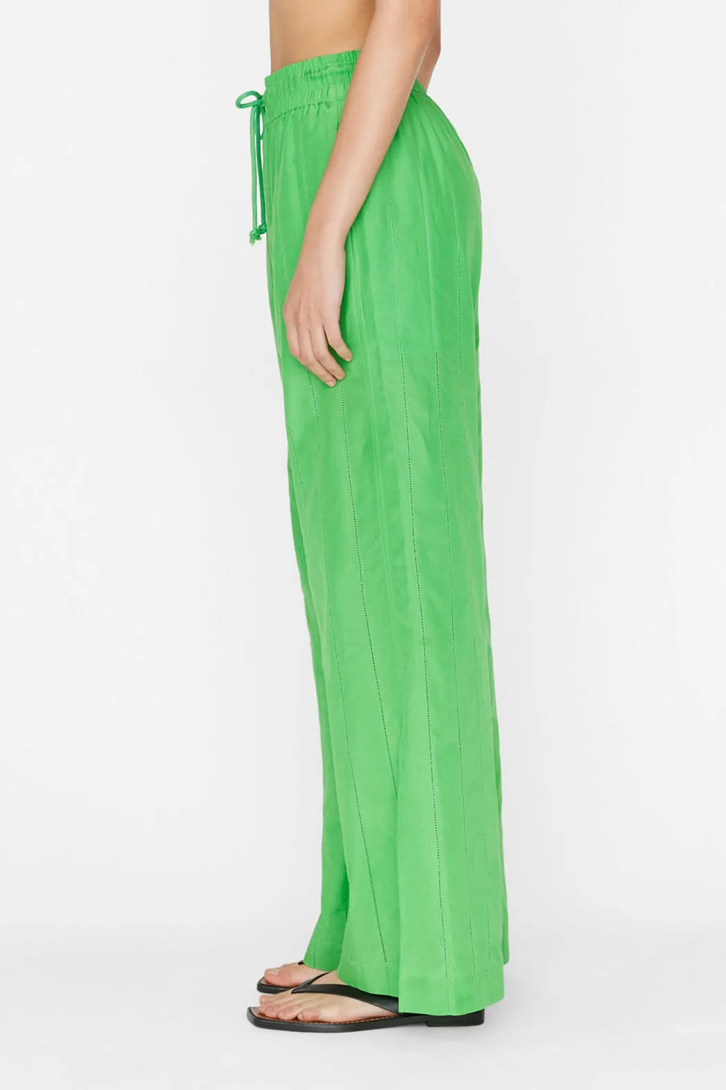 Frame - Drawstring Lounge Pant in Bright Peridot