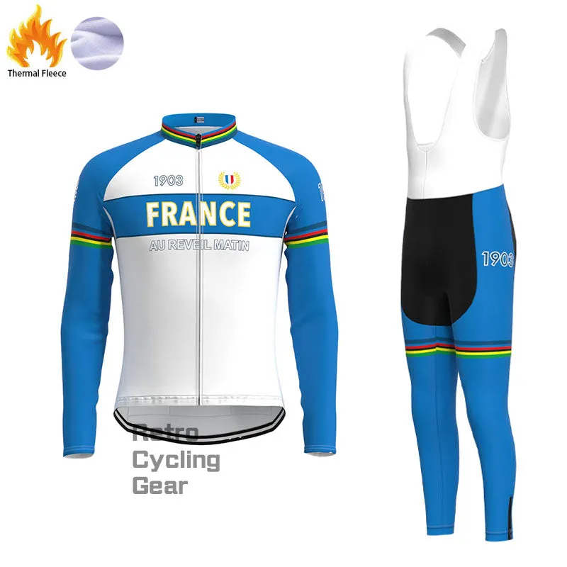 France Fleece Retro Cycling Kits