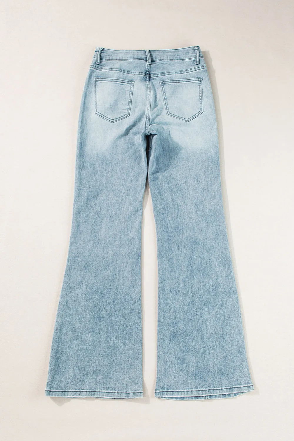 High Waist Bootcut Jeans with Pockets