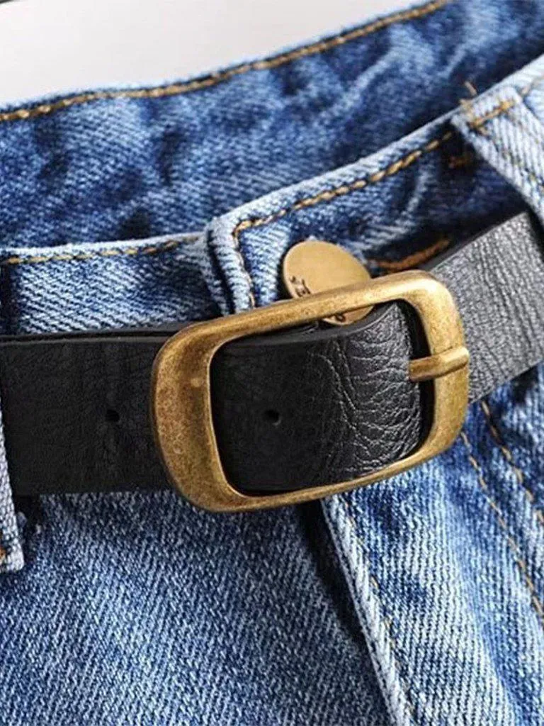 High Waist Jeans With Belt