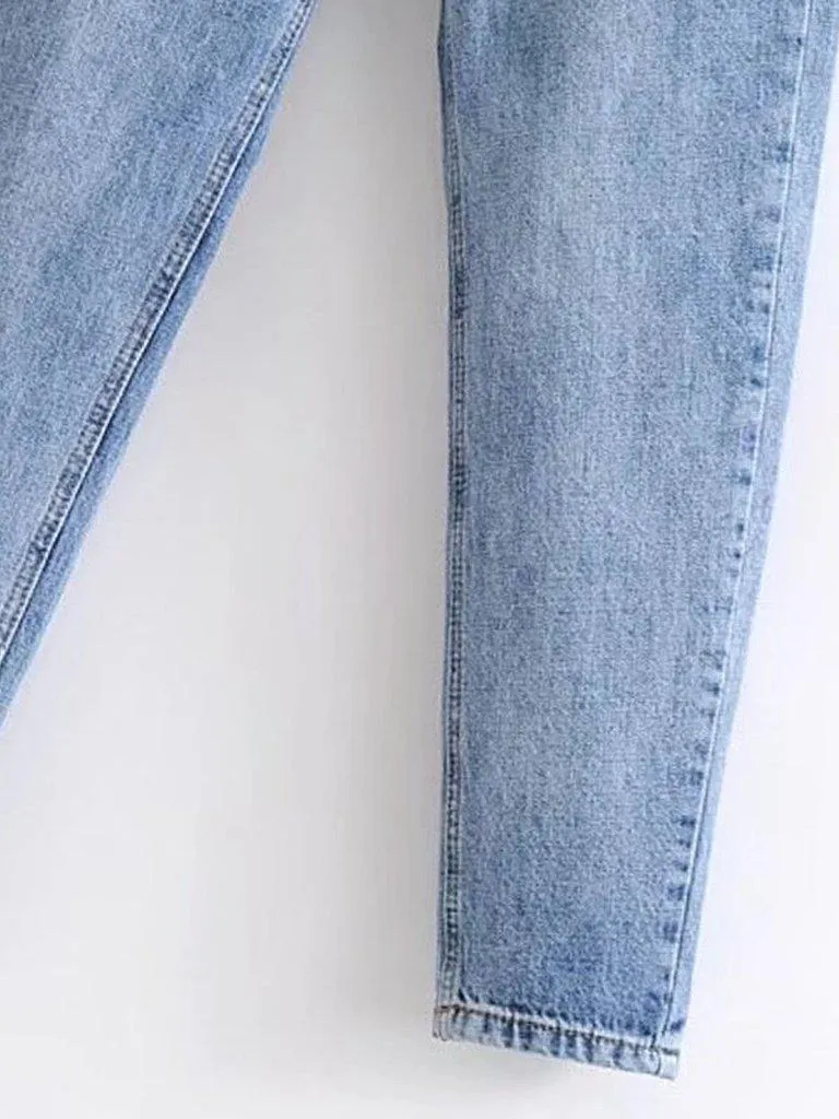 High Waist Jeans With Belt