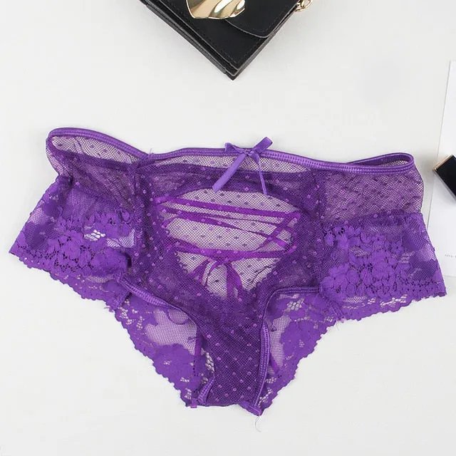 Lace Straps High Waist Panties