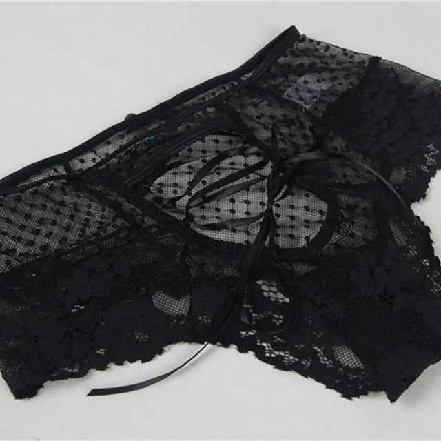 Lace Straps High Waist Panties