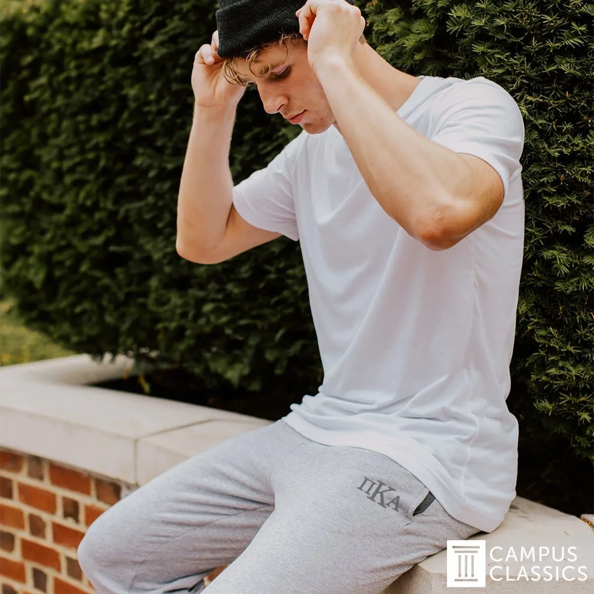 Lambda Chi Heather Grey Contrast Joggers