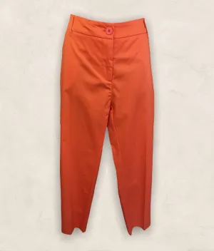 Libra Orange Cotton Summer Tapered Trousers UK 16 US 12 EU 44