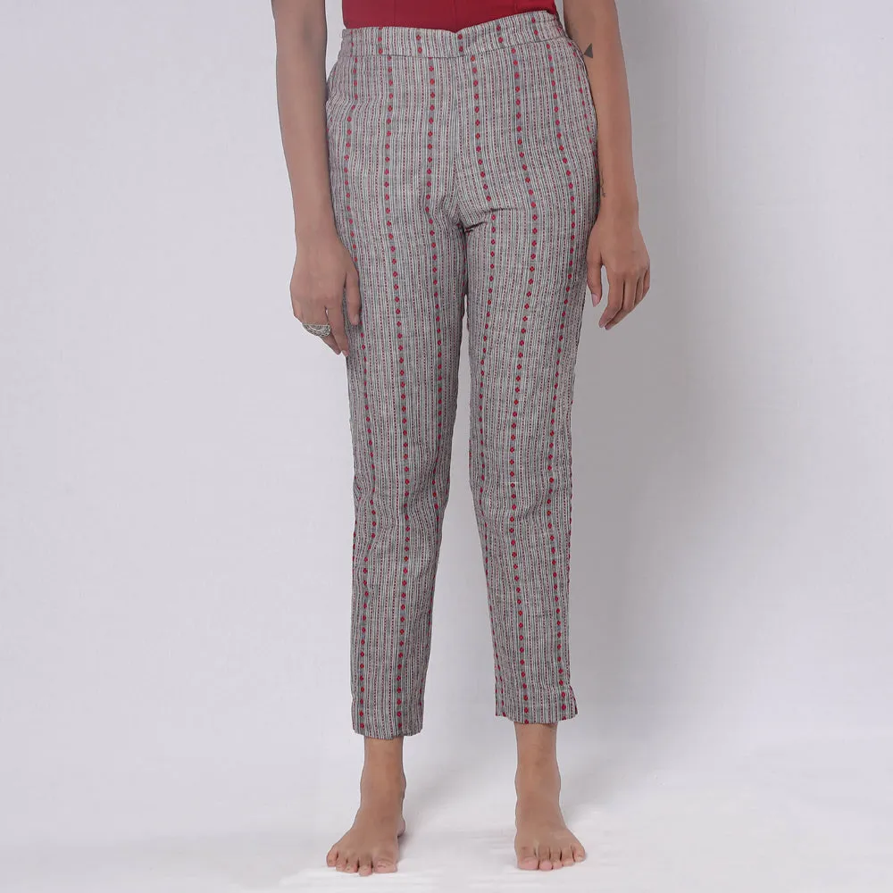 Light Grey Jacquard Prewashed Cotton Pant