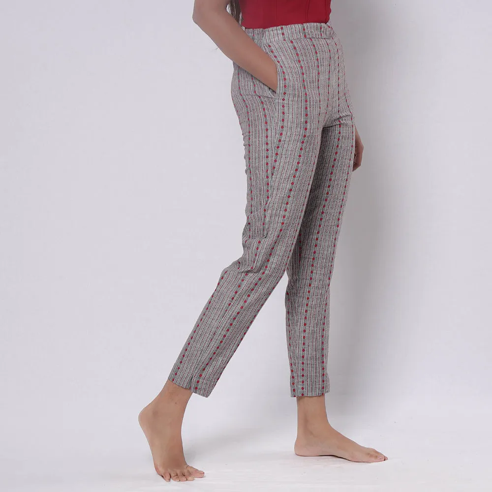 Light Grey Jacquard Prewashed Cotton Pant