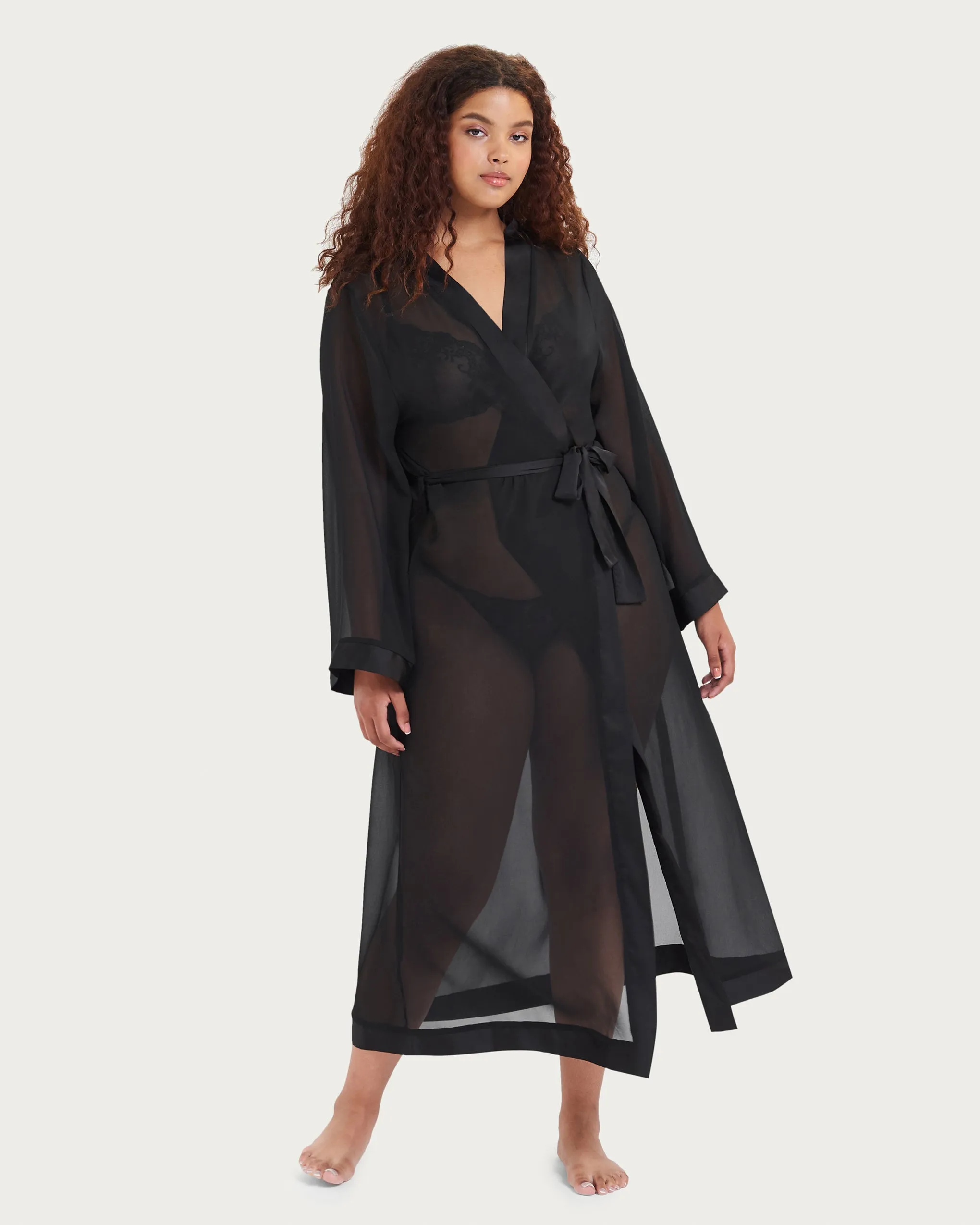 Marcella Long Kimono Black