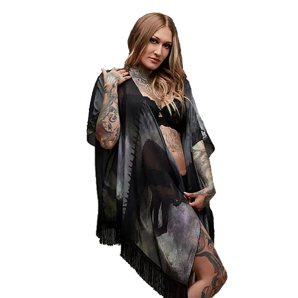 Mayhem Clothing - Creatures Of The Night -  Drapped Kimono