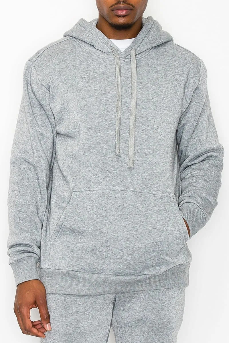 Men's Solid Color Fleece pullover