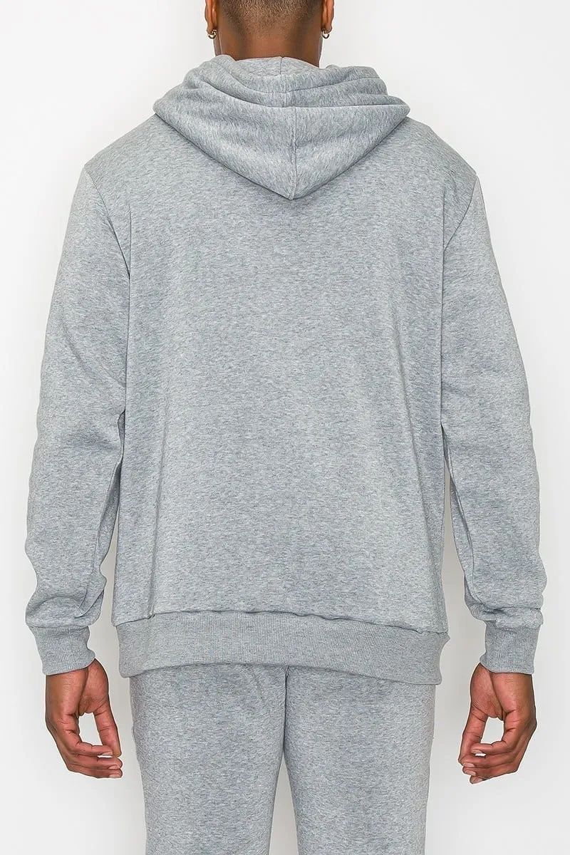 Men's Solid Color Fleece pullover