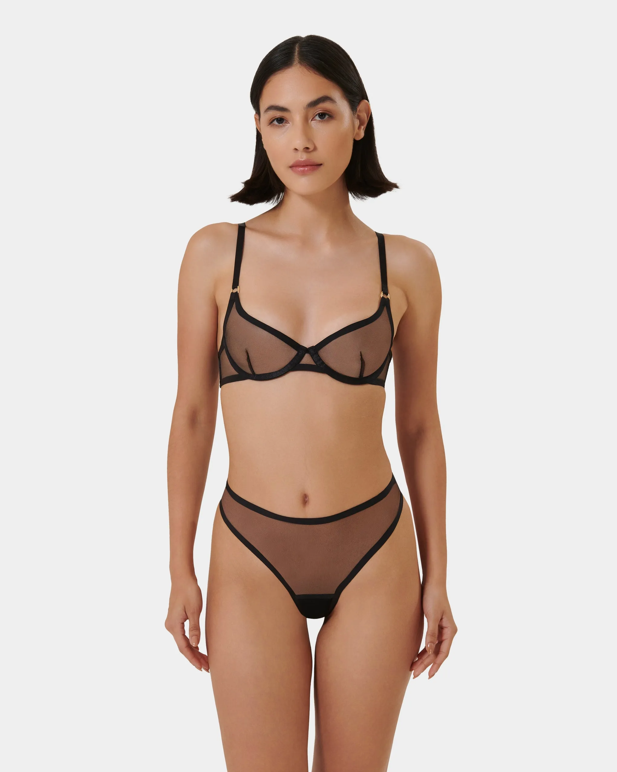 Naomi High-Waist Thong Black