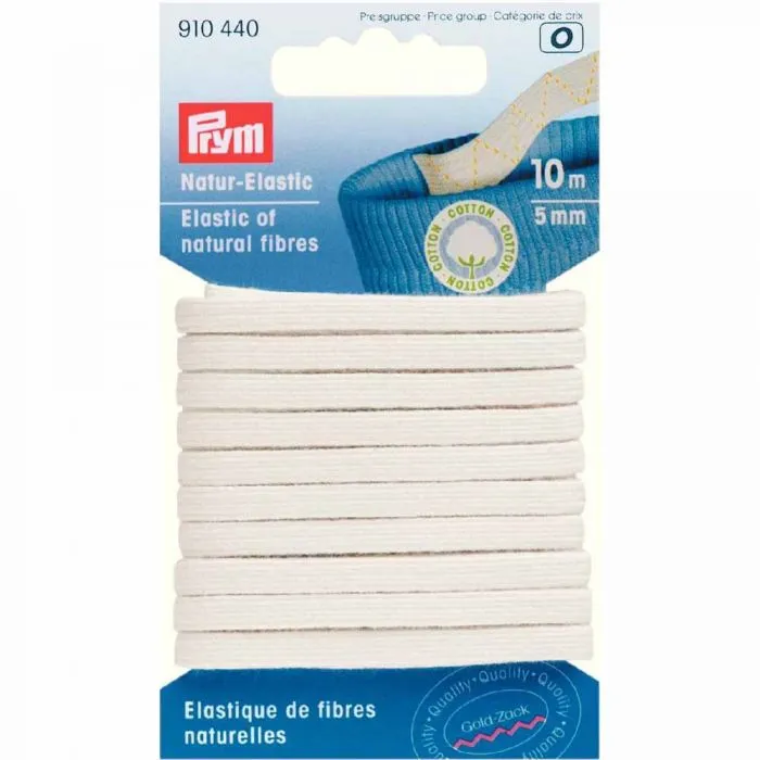 Natural Fibre Elastic 5mm x 10m - Prym