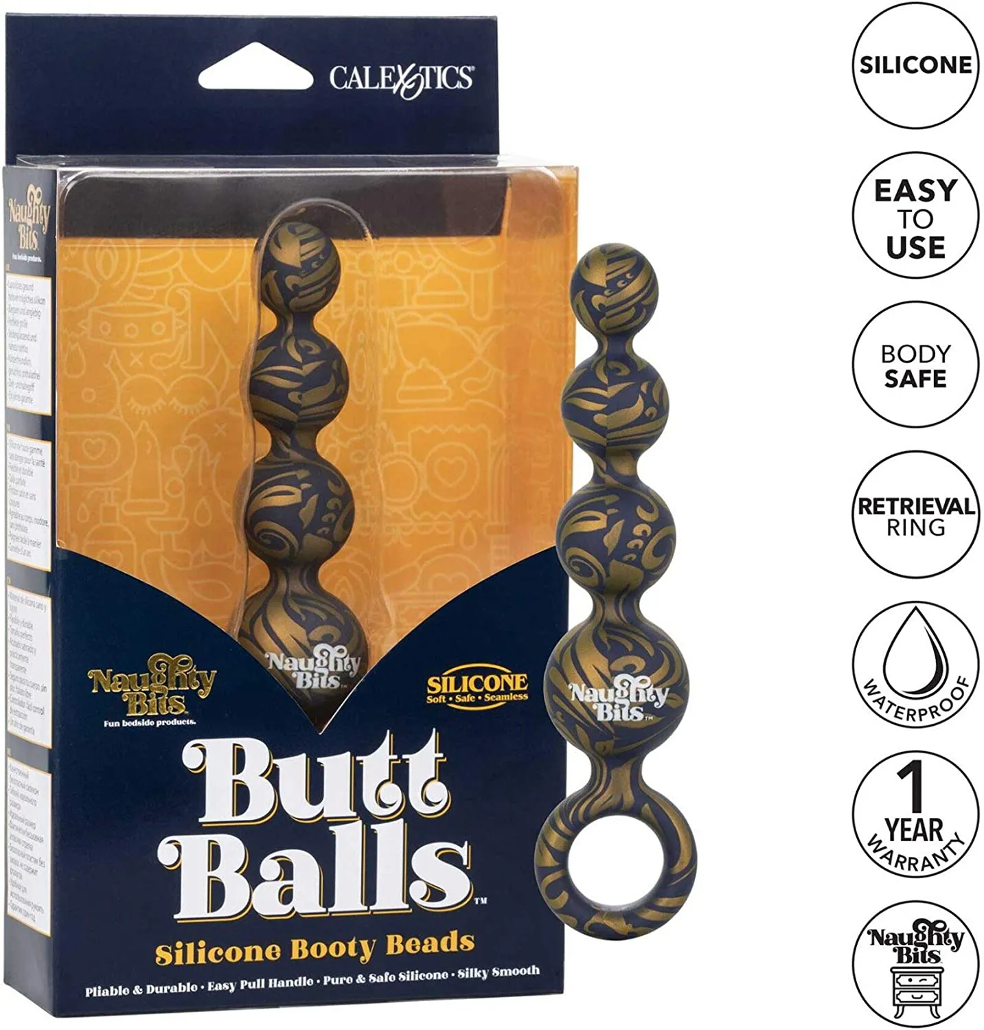 Naughty Bits Butt Balls Silicone Booty Beads