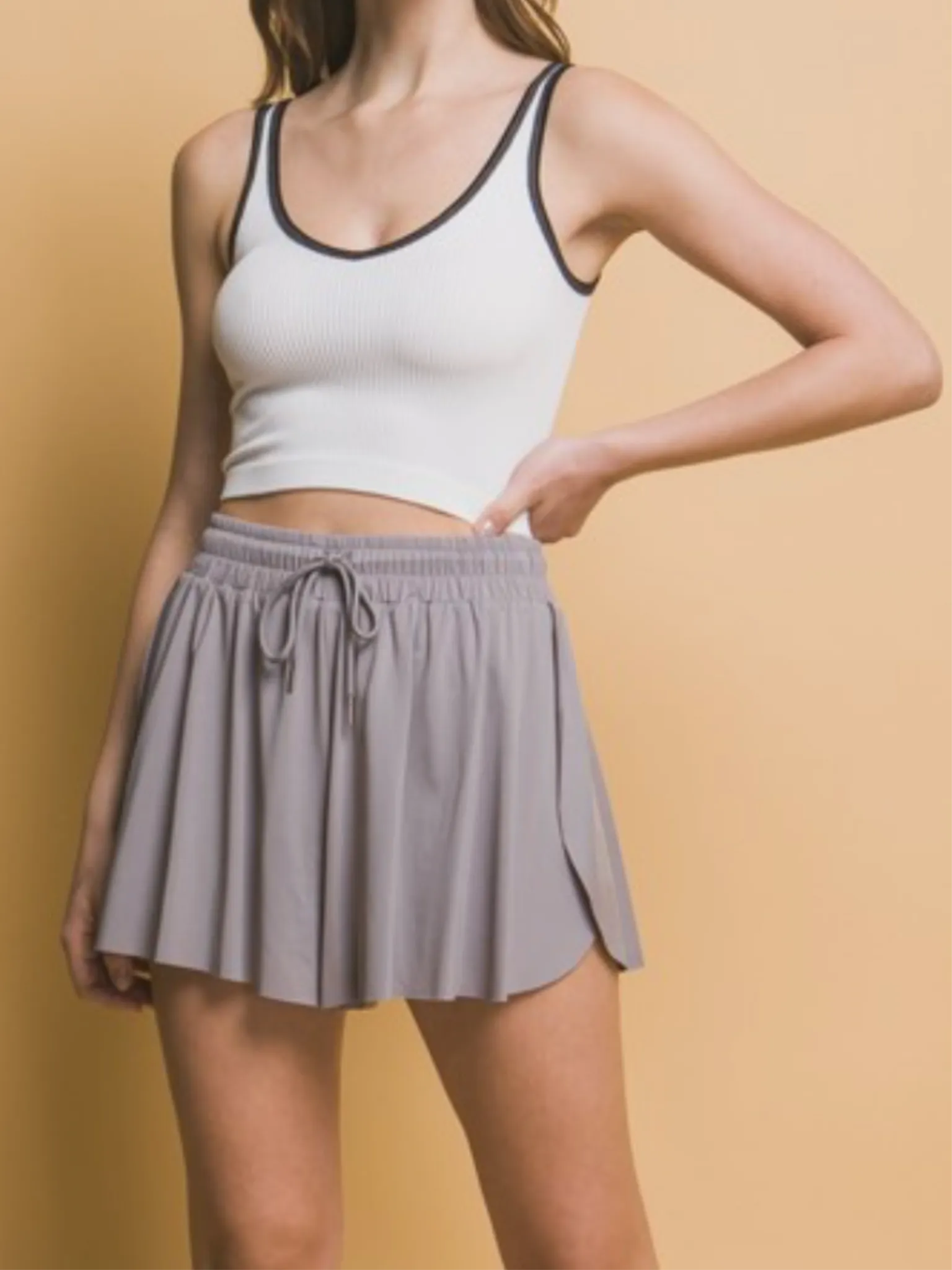 Nina Two in One Shorts - Grey